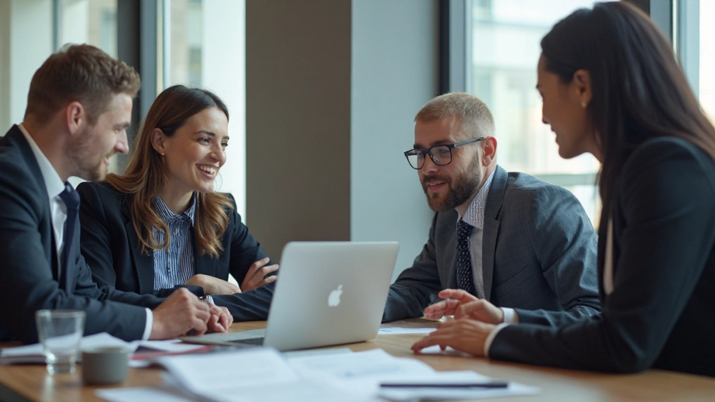 Команда специалистов проводит встречу анализа данных с диаграммами на интерактивной доске